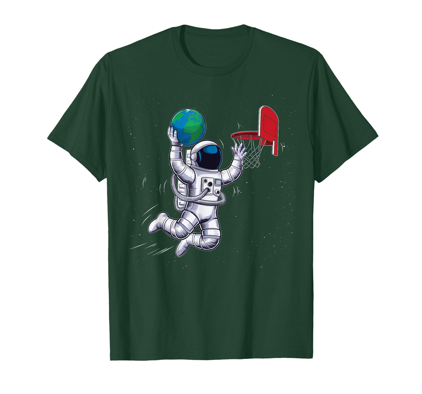 Astronaut Basketball Outer Space Planet Gifts Men Women Kids T-Shirt