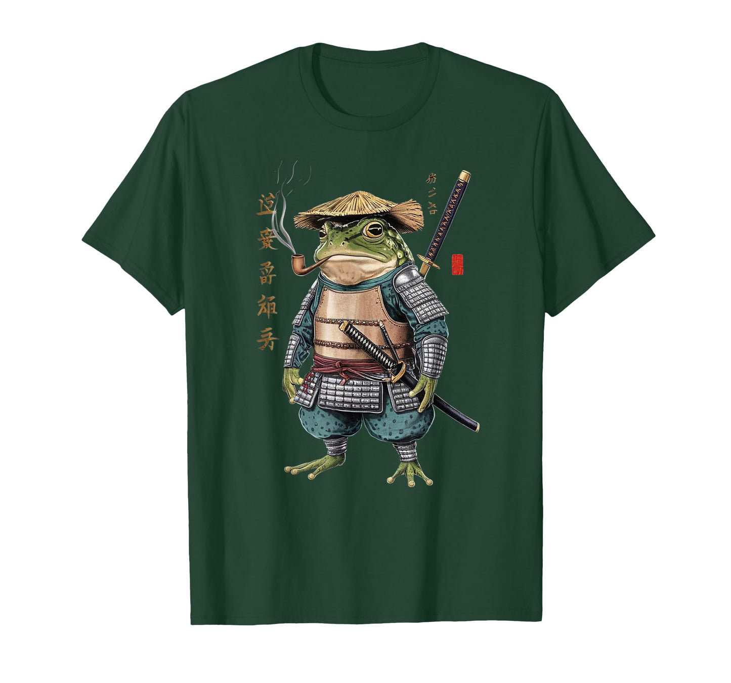 Samurai Frog Ninja Aesthetic Japanese Katana Tokyo T-Shirt