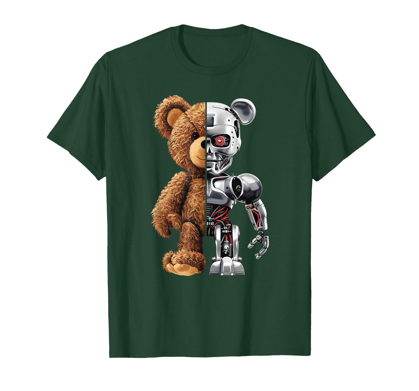 Funny Robotics Animal Lover Teddy Bear Robots Graphic Art T-Shirt
