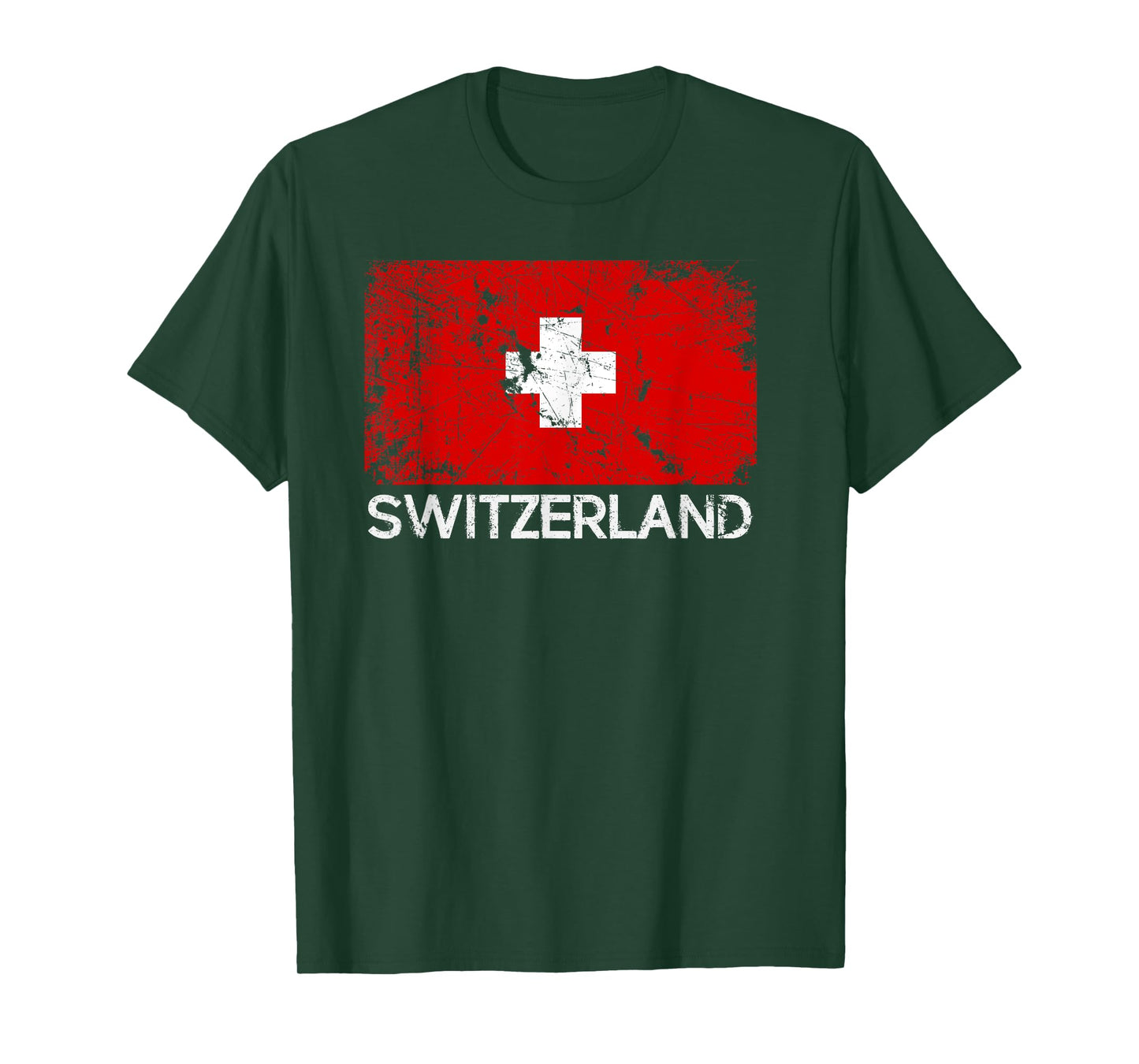 Swiss Flag T-Shirt | Vintage Made In Switzerland Gift