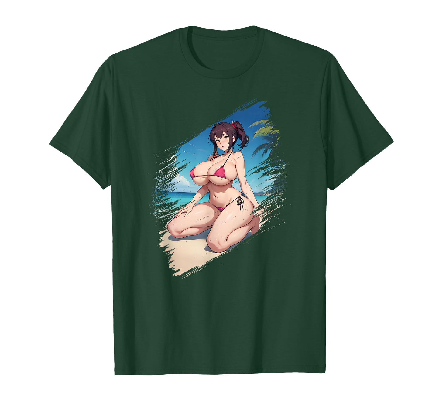 Big Boobs Anime Manga Girl Women Bikini T-Shirt
