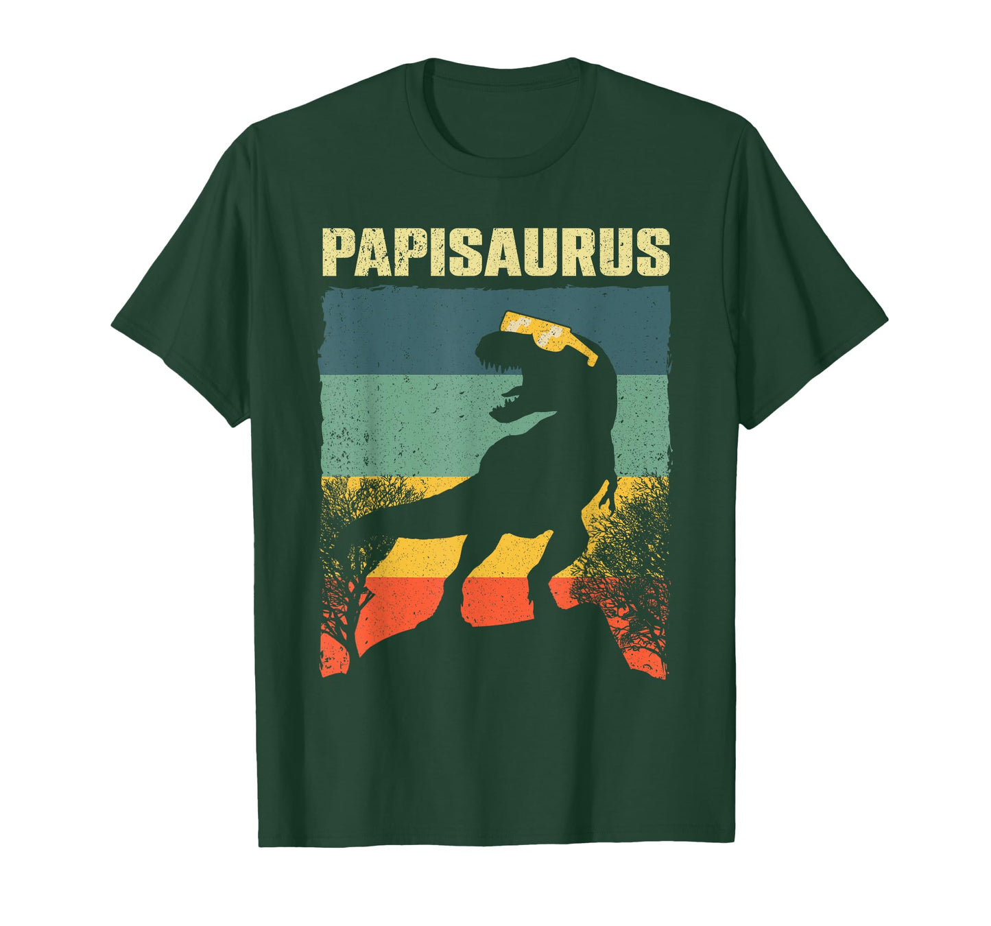 Funny Papisaurus Design For Men Dad Grandpa Dinosaur Lover T-Shirt