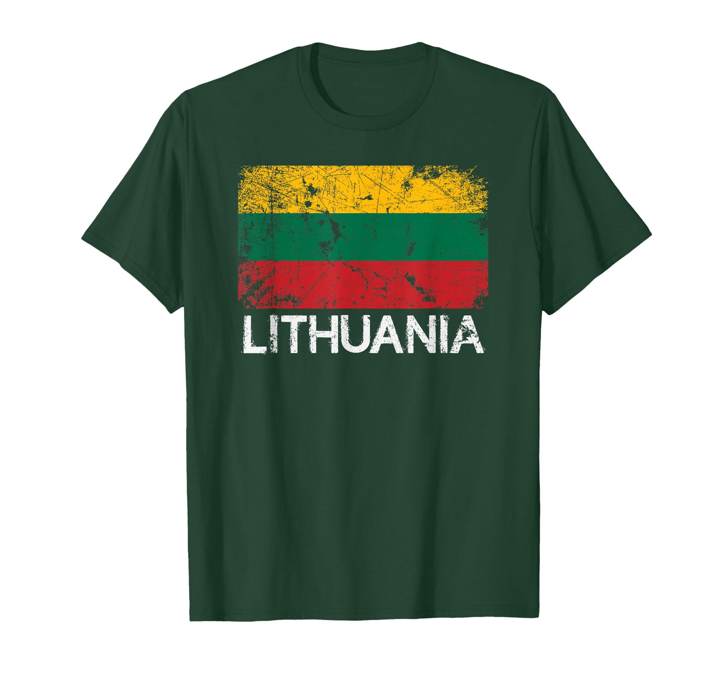 Lithuanian Flag T-Shirt | Vintage Made In Lithuania Gift T-Shirt