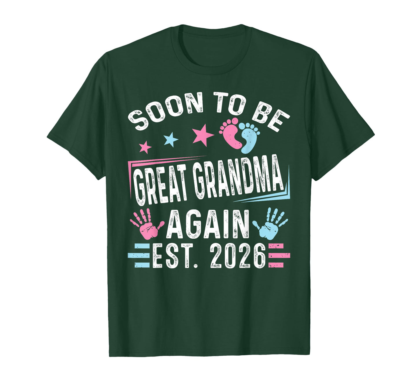 Soon to Be Great Grandma Again Est. 2026 Vintage Grandma T-Shirt