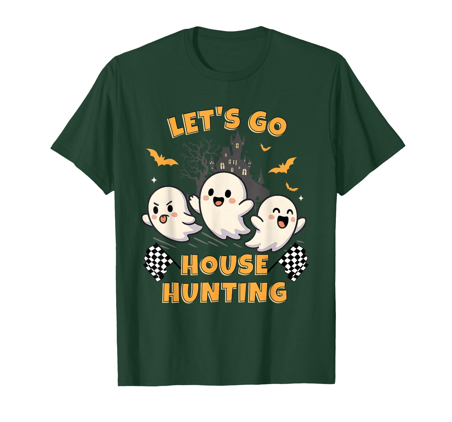 Let’s Go House Hunting Ghost Halloween Real Estate Humor T-Shirt