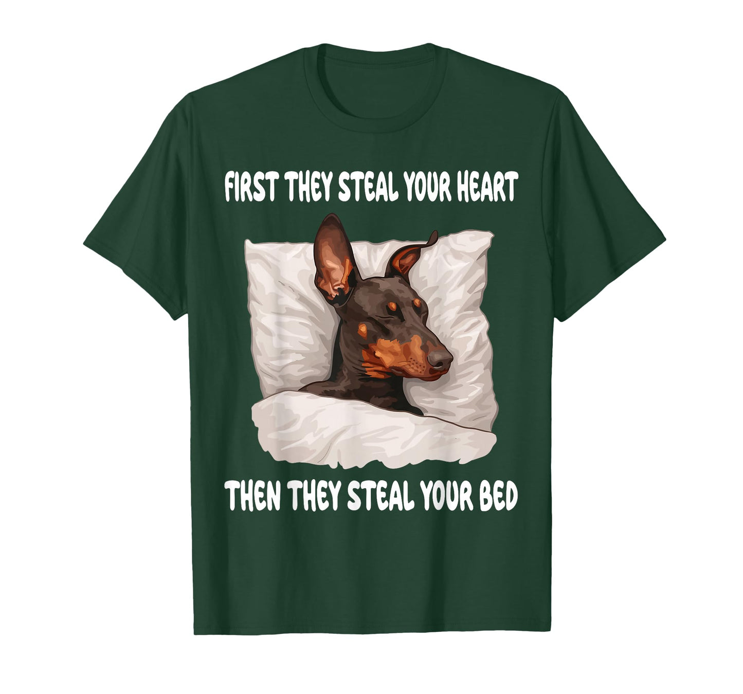 Doberman Pinscher Sleeping Pajamas Nightgown T-Shirt