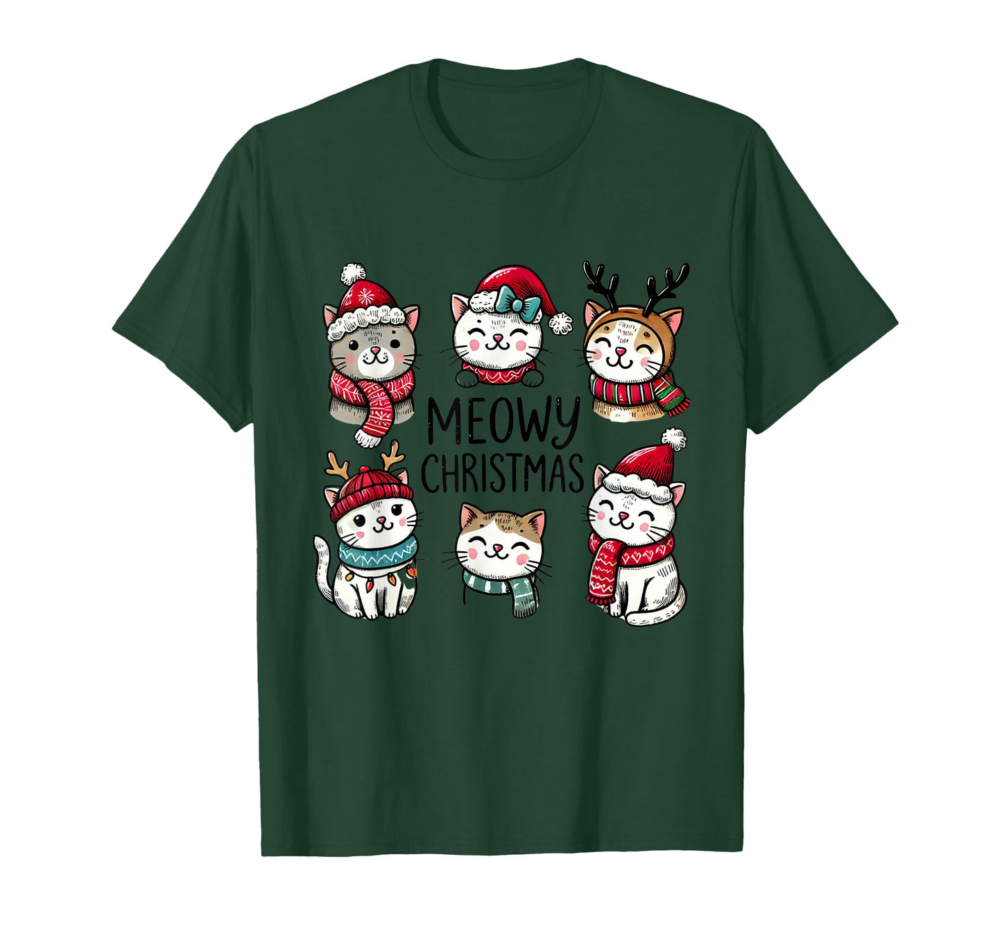 Catmas Cat Christmas Meowy Christmas T-Shirt