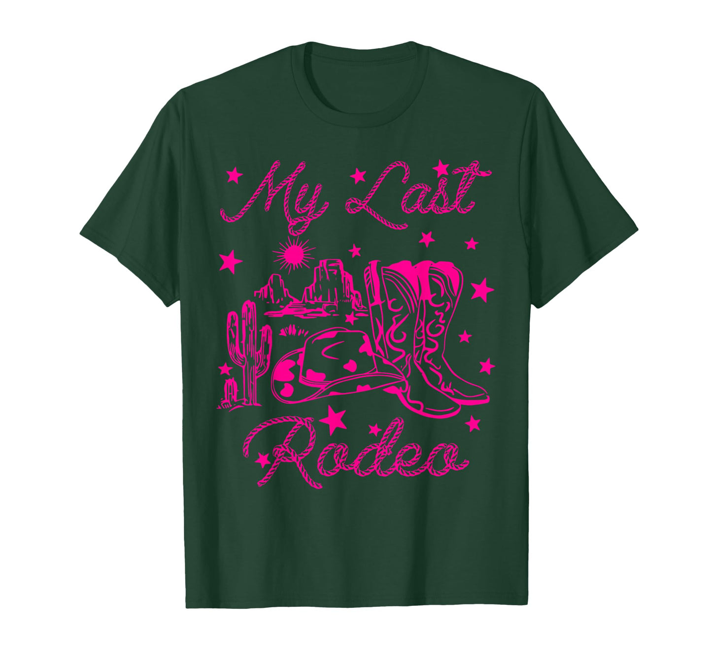 My Last Rodeo Western Desert Cowgirl Bachelorette Party T-Shirt