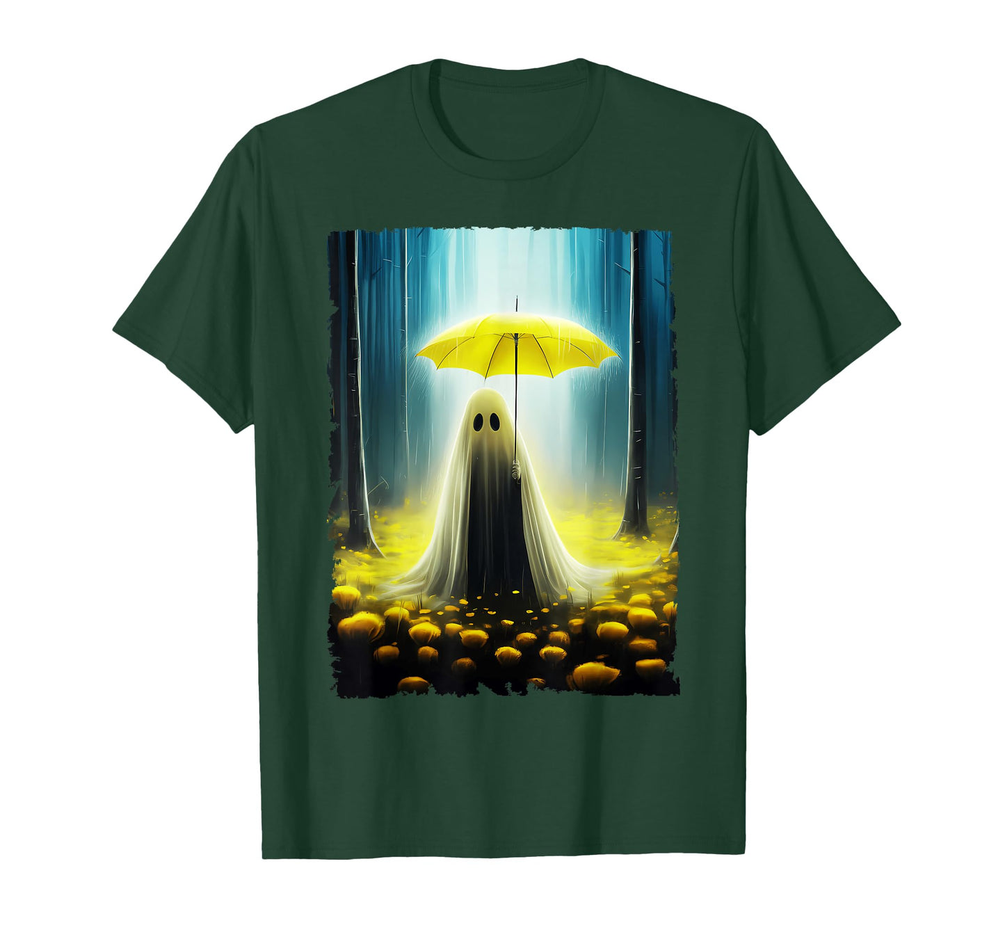 Vintage Floral Ghost Halloween Costume Gothic Ghost Spooky T-Shirt
