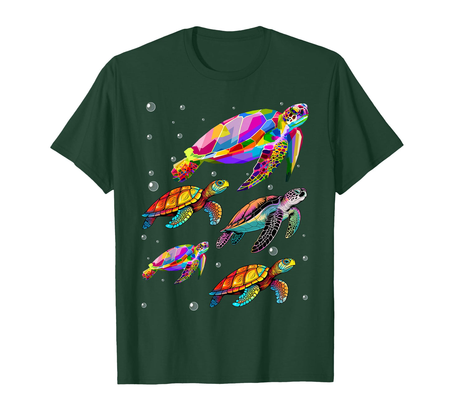 Womens Beautiful Tropical Swimming Sea Turtles T-Shirt