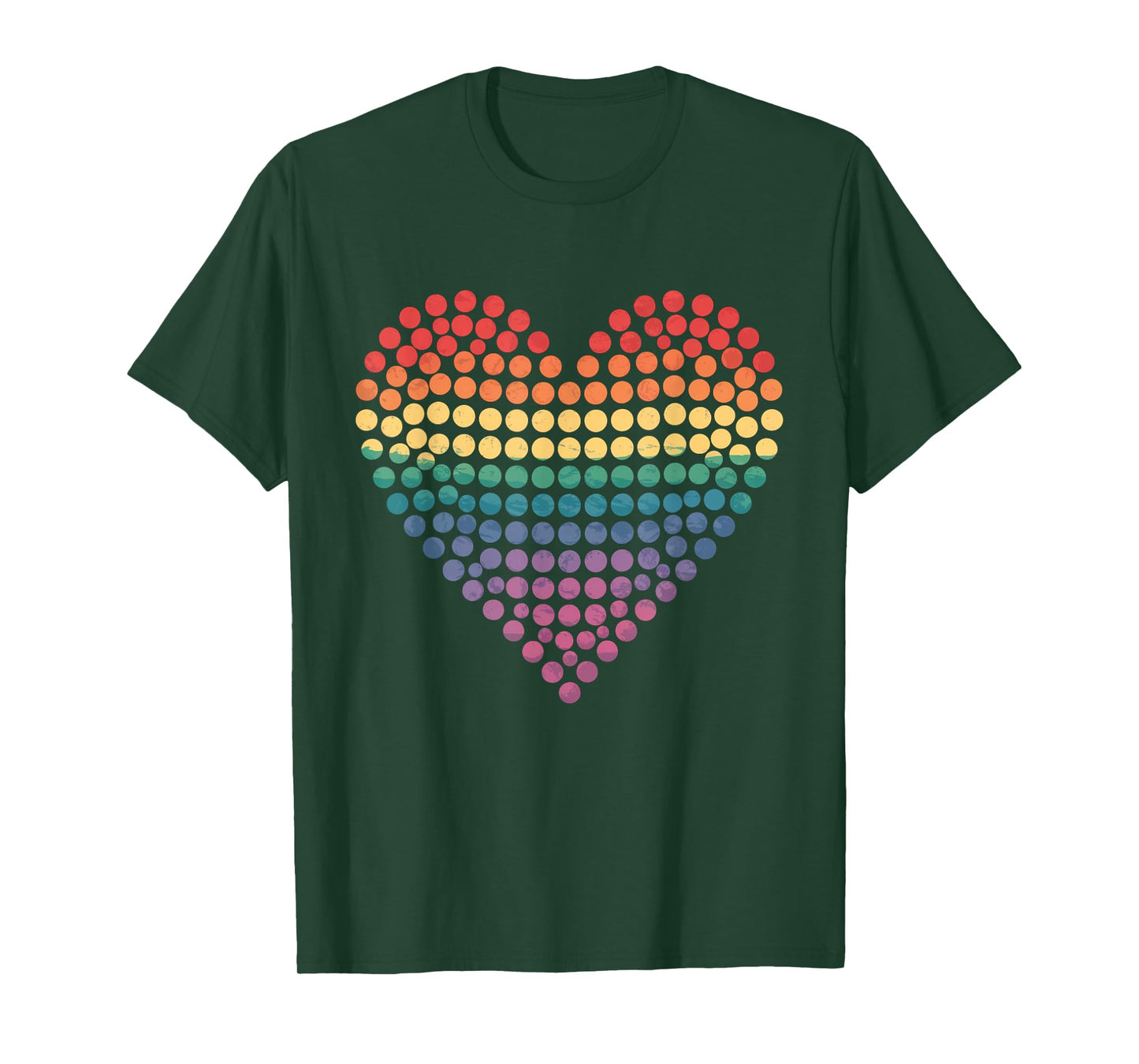 Novelty Mens Womens Love Polka Dot Heart Tops T-Shirt