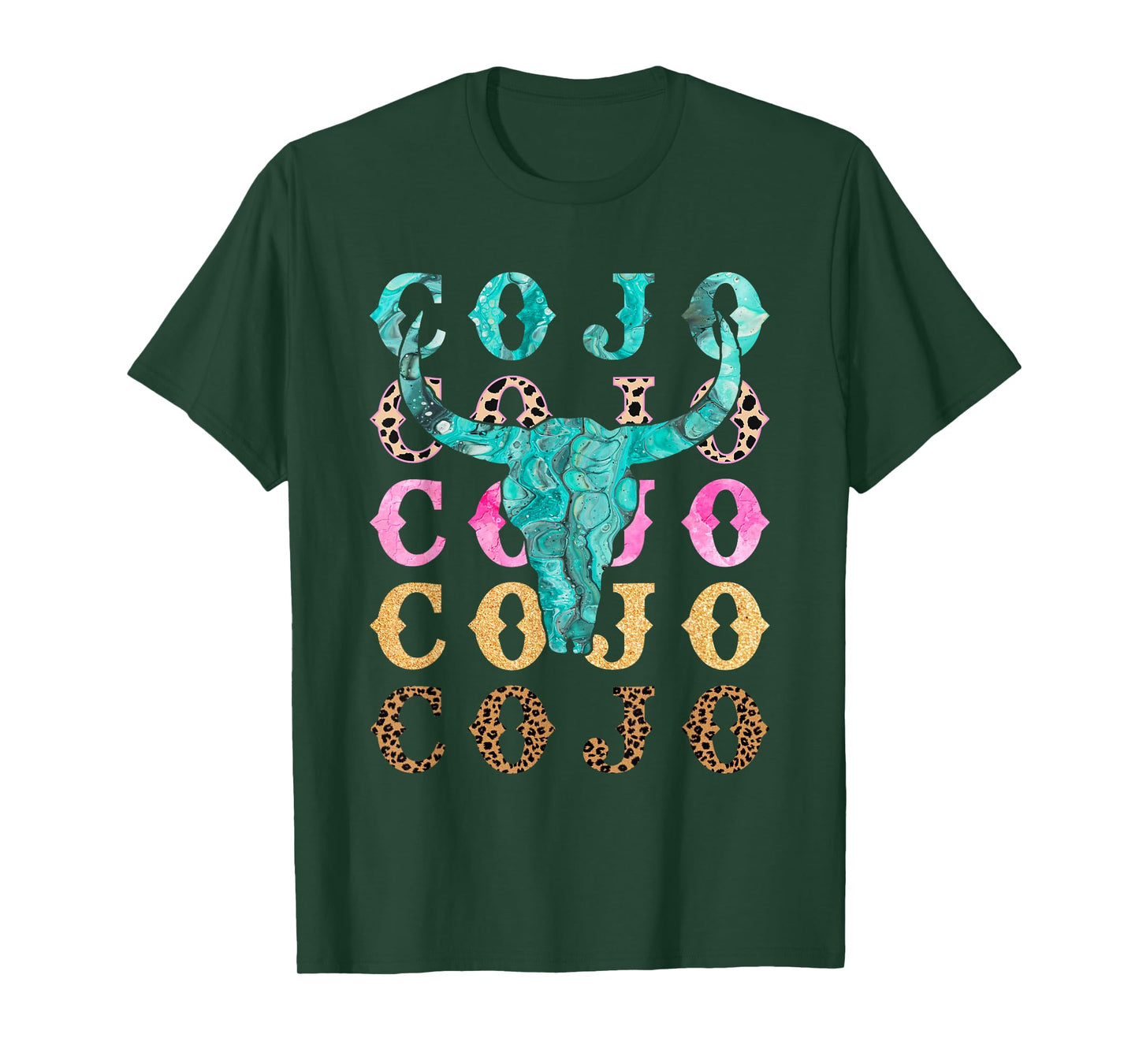 Retro Cojo Bull Skull Music Country 70s Cowboys Boot T-Shirt