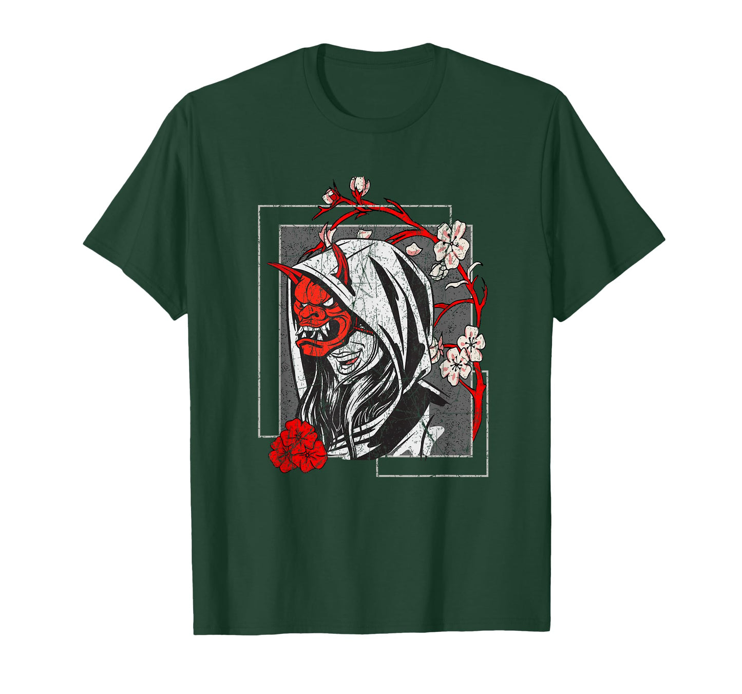 Oni Monster Yokai Hannya Anime Girl Harajuku Japan Aesthetic T-Shirt