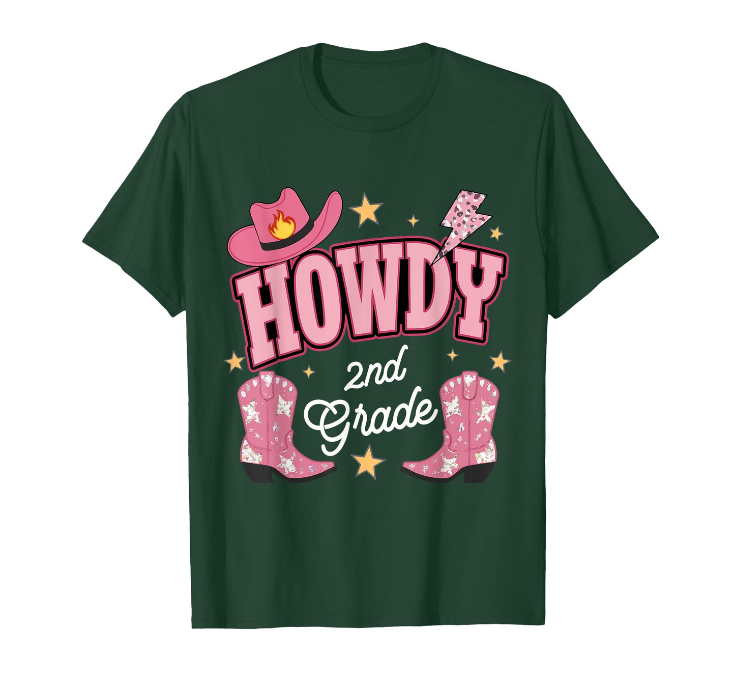 Howdy Second Grade Western 2nd Grade Teacher Cowboy Cowgirl T-Shirt