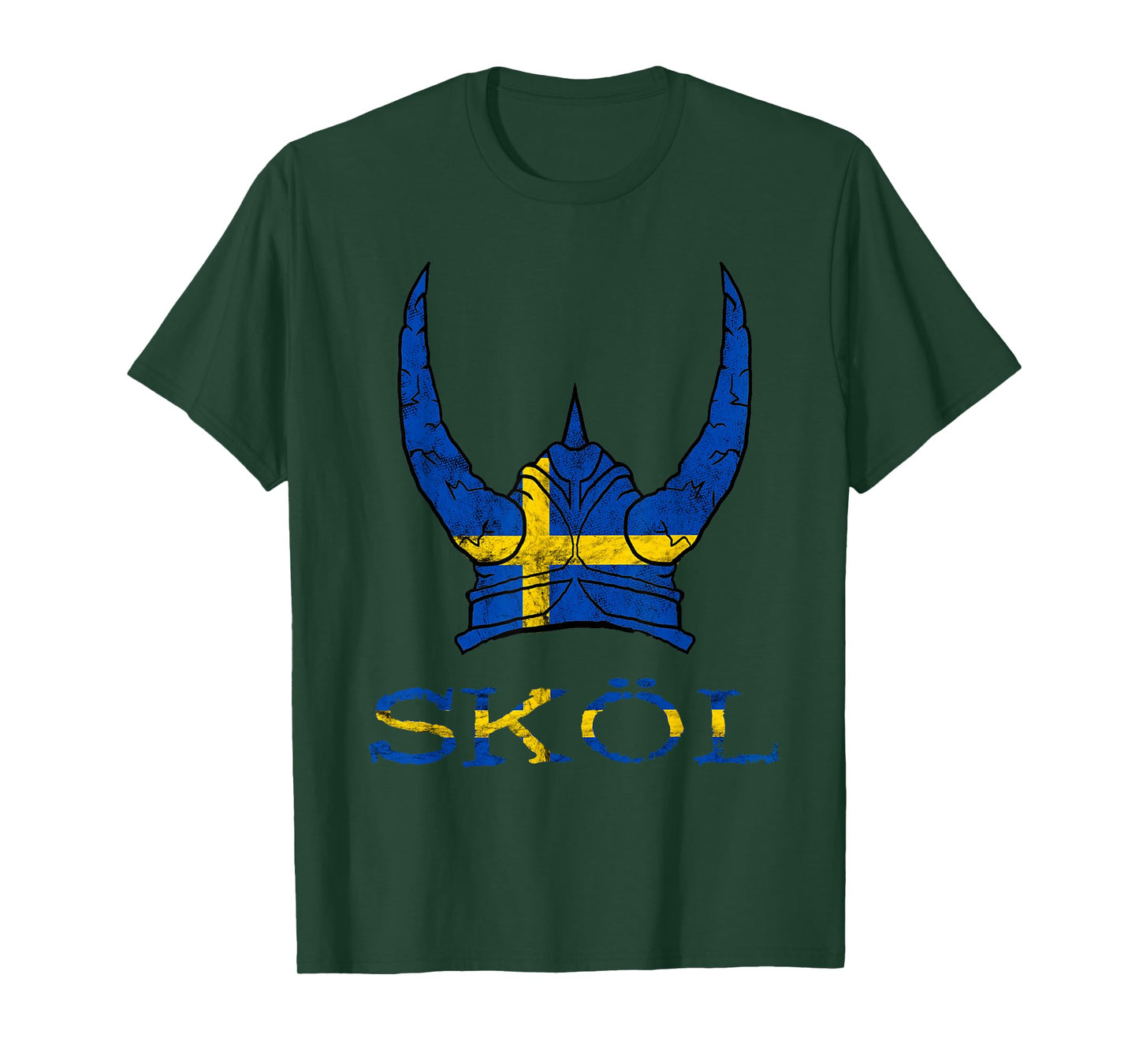 Skol Swedish Viking Helmet Sweden Nordic Northman Swede T-Shirt