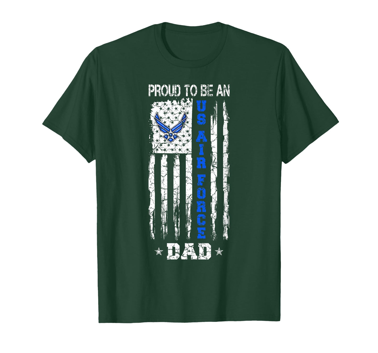 Vintage USA Flag Proud To Be An US Air Force Dad T-Shirt