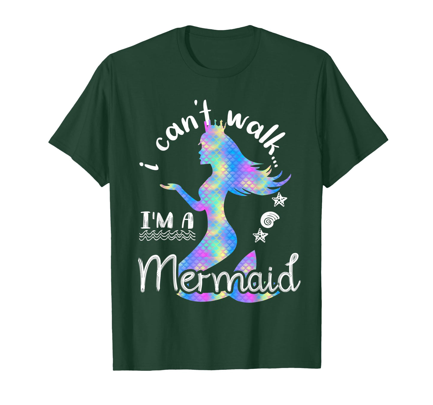 i cant walk im a mermaid cute funny kids girls mermaid T-Shirt