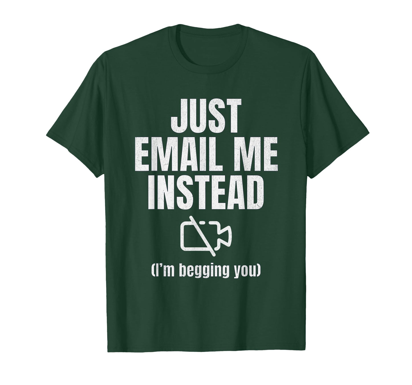 No Zoom Call Meeting Joke for Introverts Office Humor Gag T-Shirt