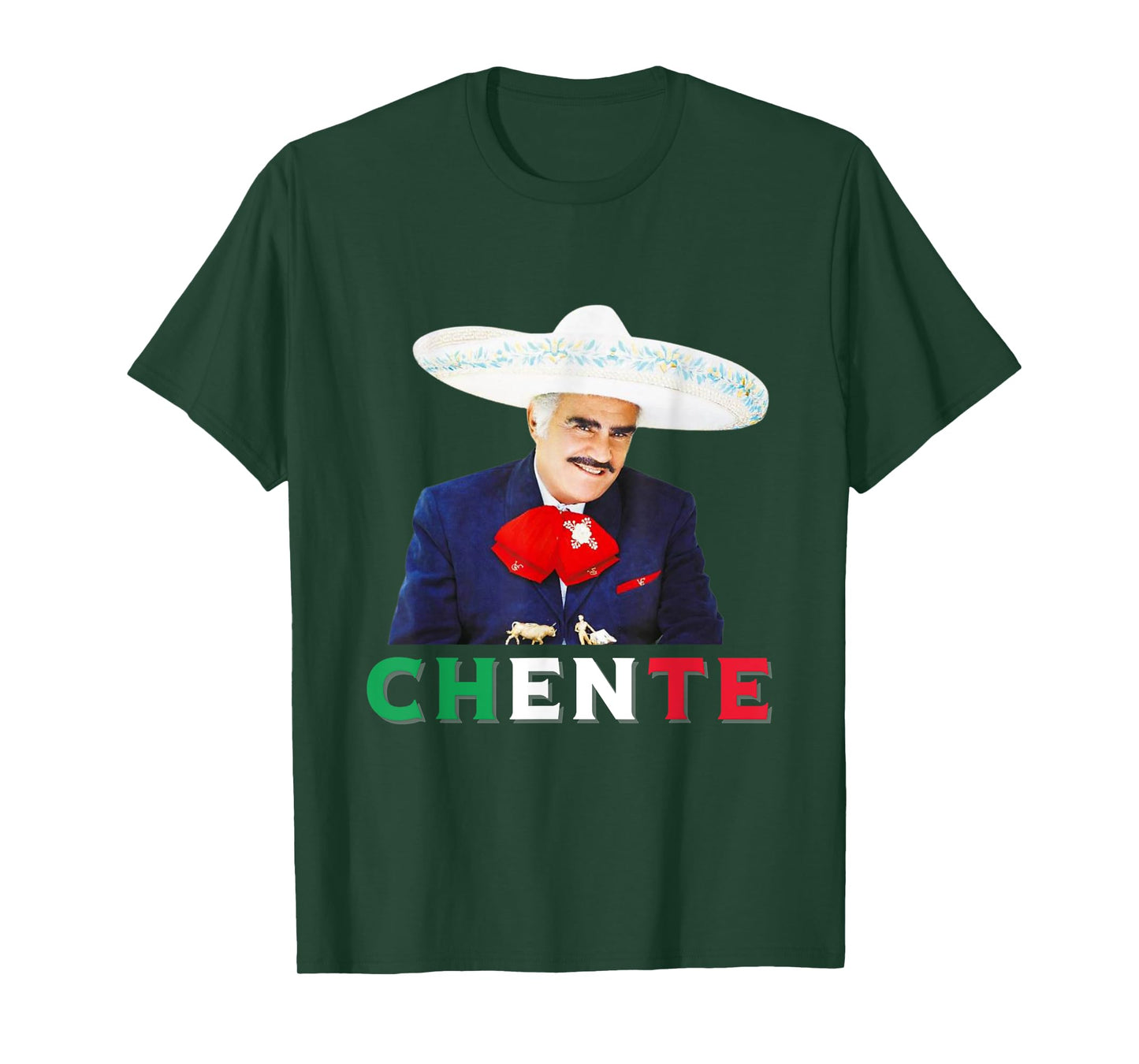 Chente Vicente Fernandez - Sigo Siendo El Rey Mexican Flag T-Shirt