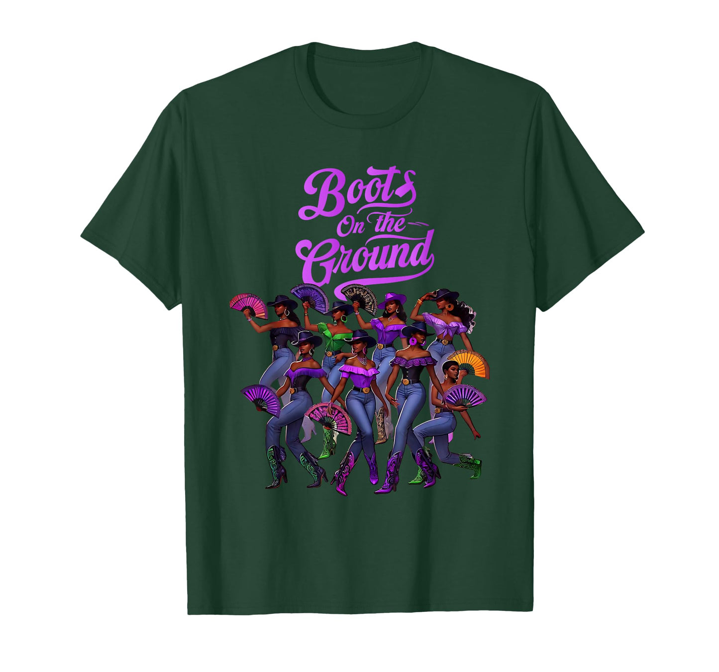 Boots On The Ground Boot Cowboy Western Cowgirl Linedance T-Shirt