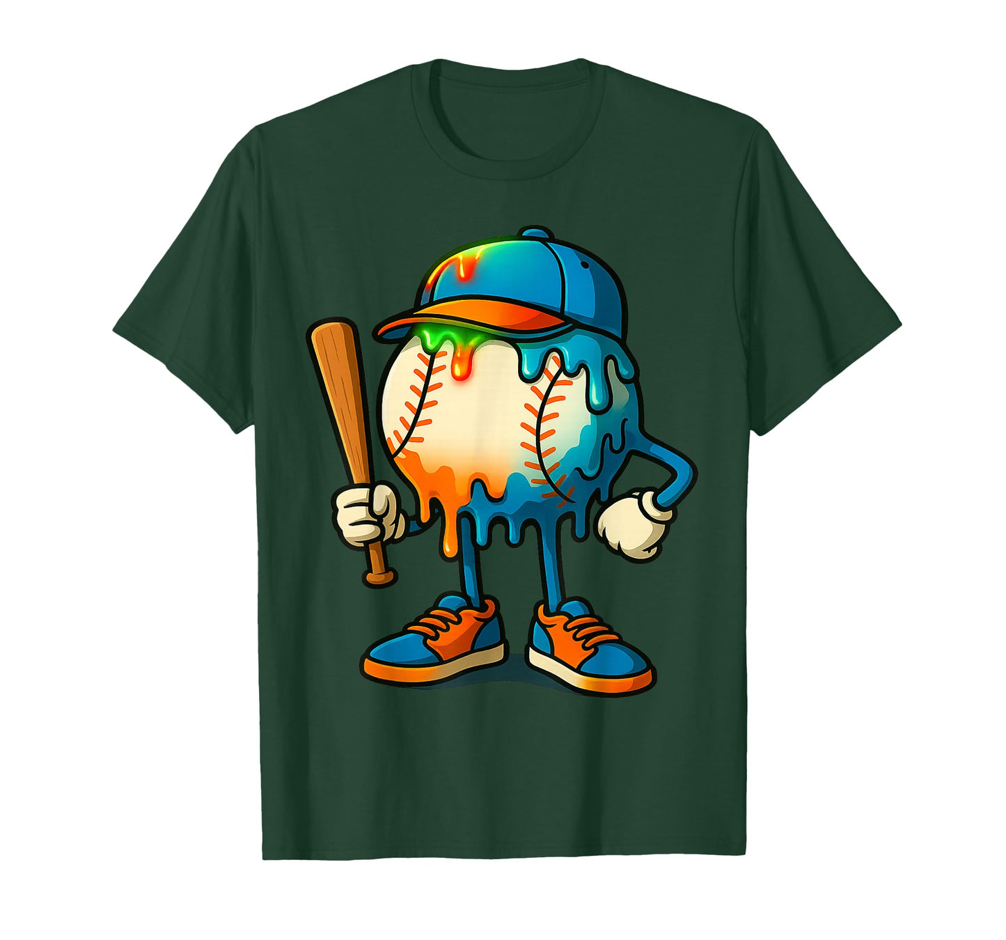 Baseball Drip Team for Boys Ice Cream Cool T-Shirt