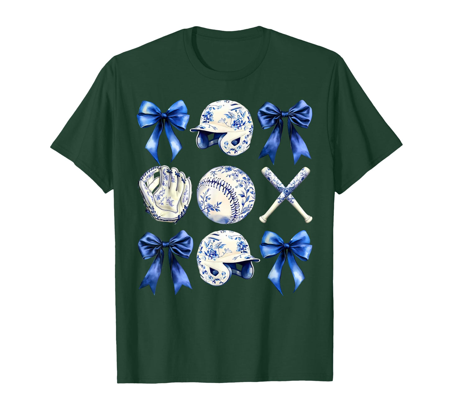 Baseball Coquette Bow Baseball Mama Baseball Mom Mothers Day T-Shirt