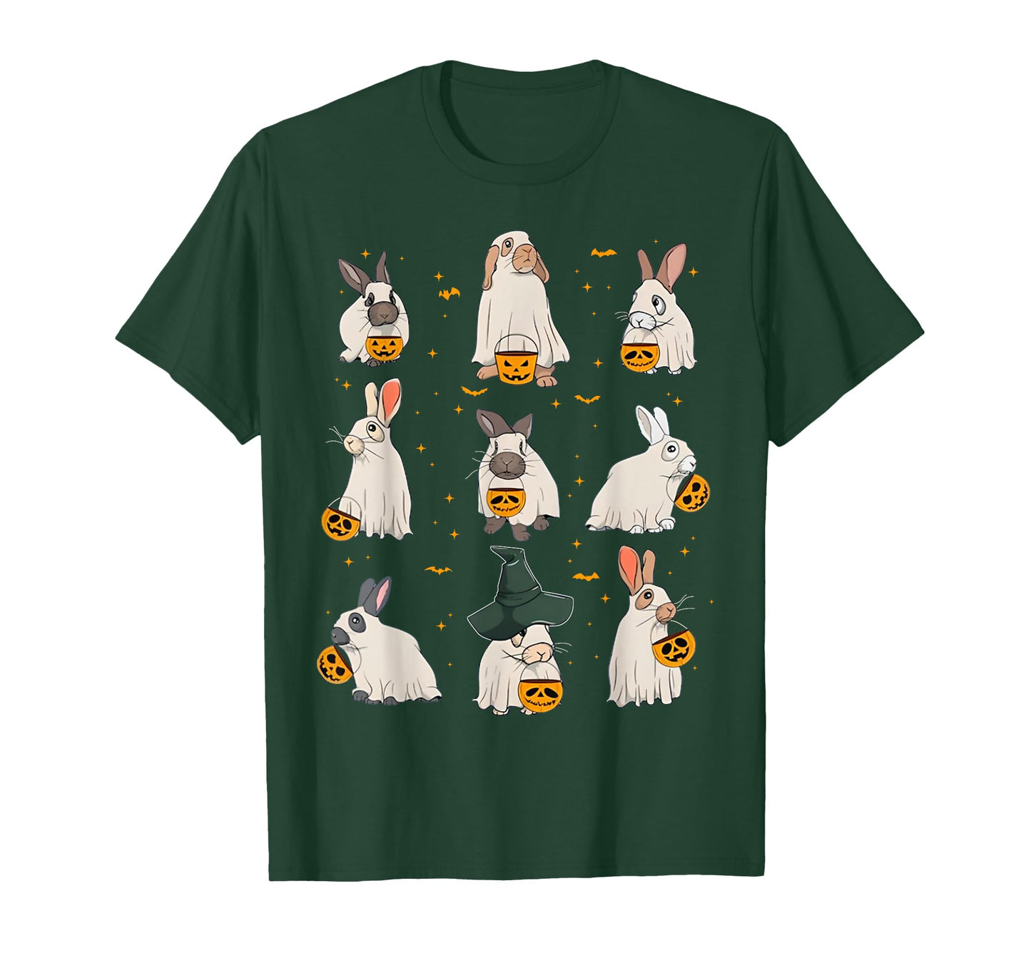 Cute Fall Bunny Ghost Costume Rabbit Lover Spooky Season T-Shirt