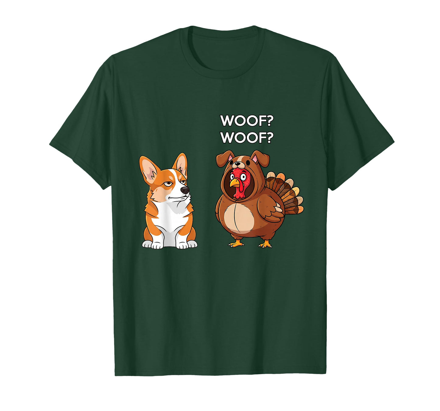 Funny Thanksgiving Corgi and Turkey T-Shirt