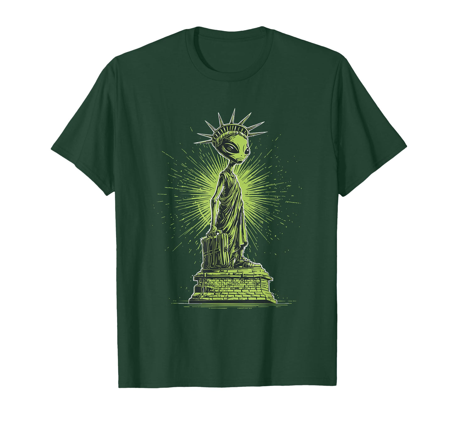 Cool Statue of Liberty Costume in Alien Look T-Shirt