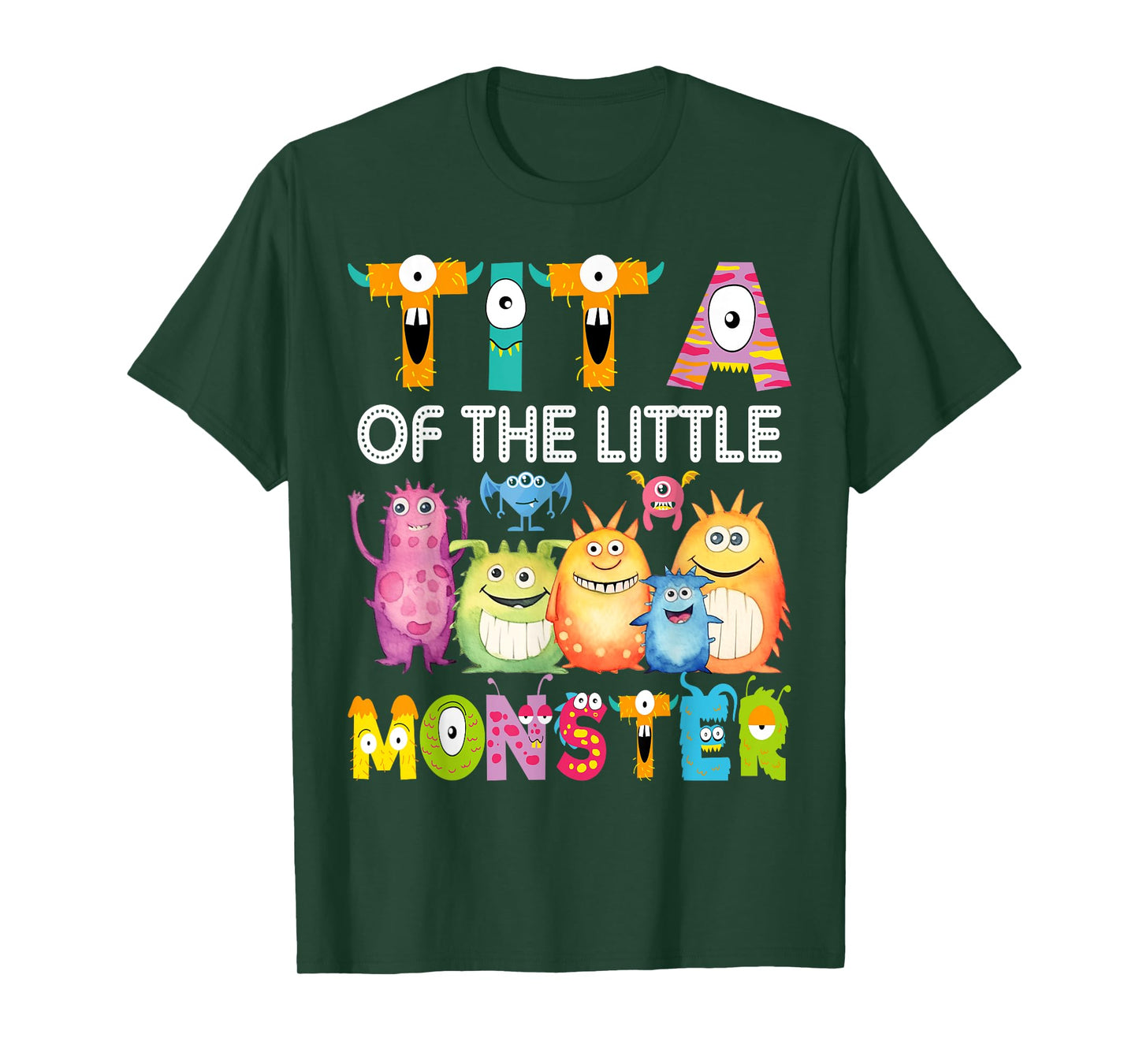 Tita Of The Little Monster 1St Birthday Boy Party T-Shirt