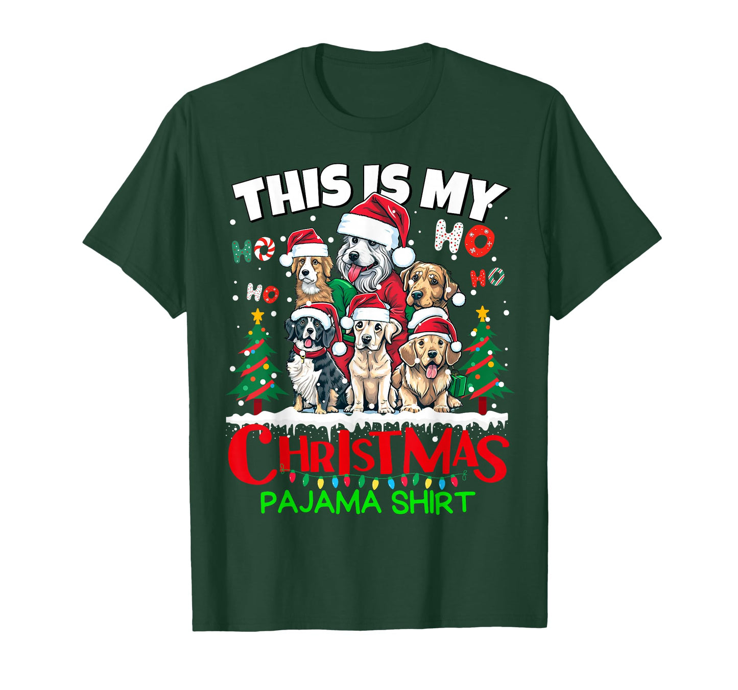 This is my Christmas Pajama shirt Puppy Dogs Santa for Kids T-Shirt