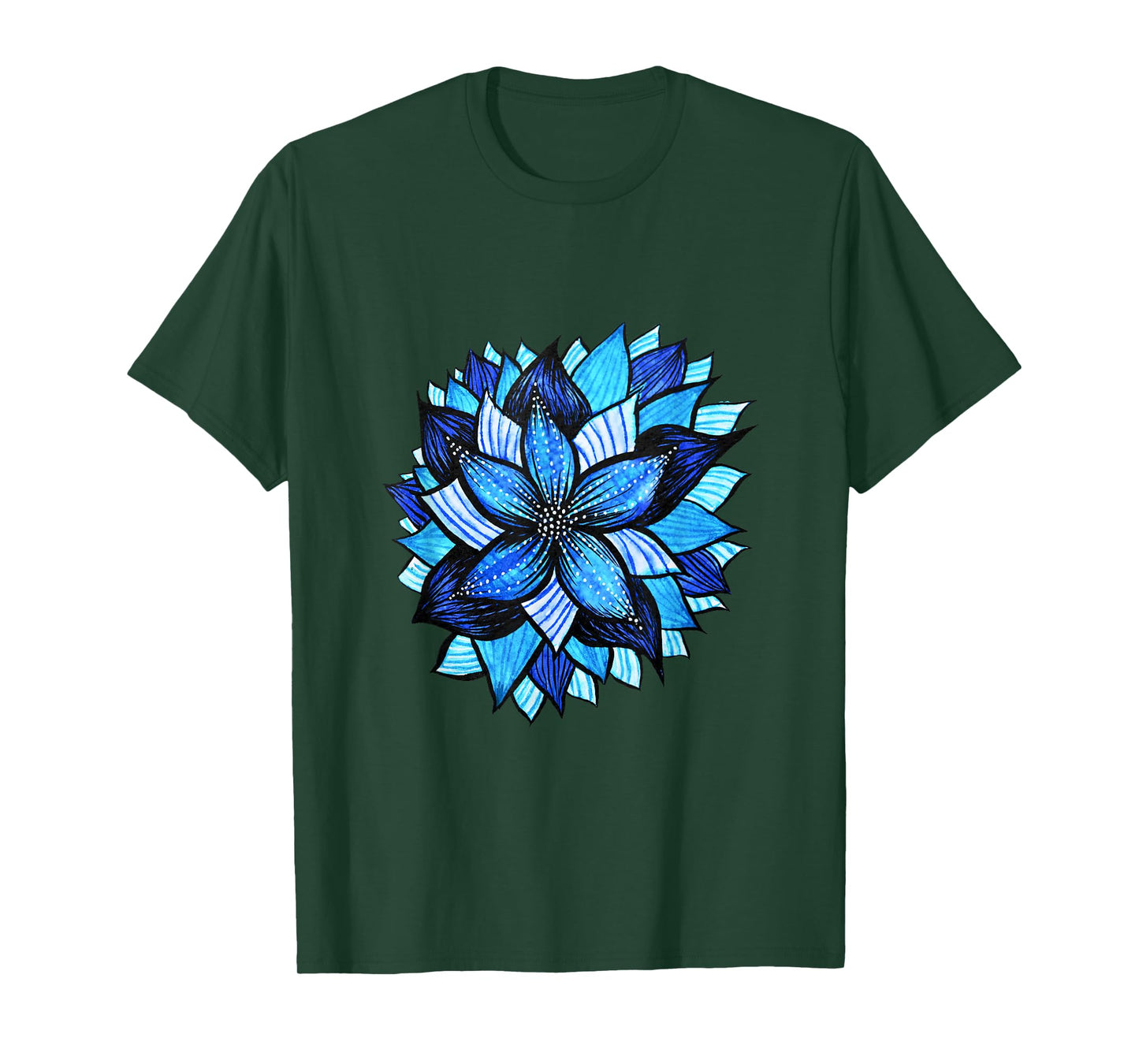 Threadless Boriana Mandala Flower Zentangle Drawing Graphic T-Shirt