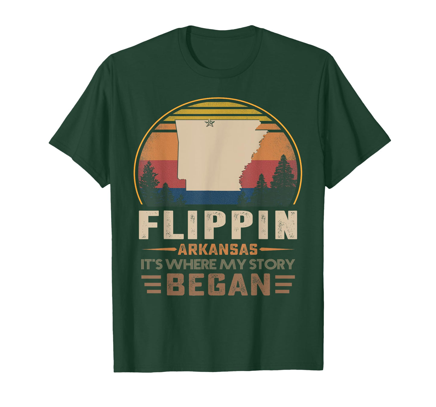 Vintage Flippin Arkansas Hometown My Story Began T-Shirt