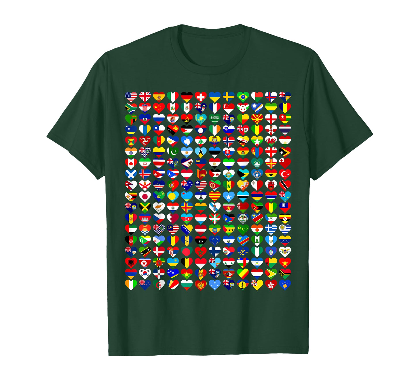 Heart Flags All Countries Flags Of The World Flags Unity Day T-Shirt