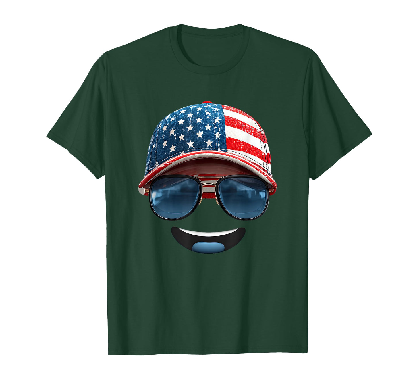 Pretty Smiling US Cap Costume for Headwear Lovers T-Shirt