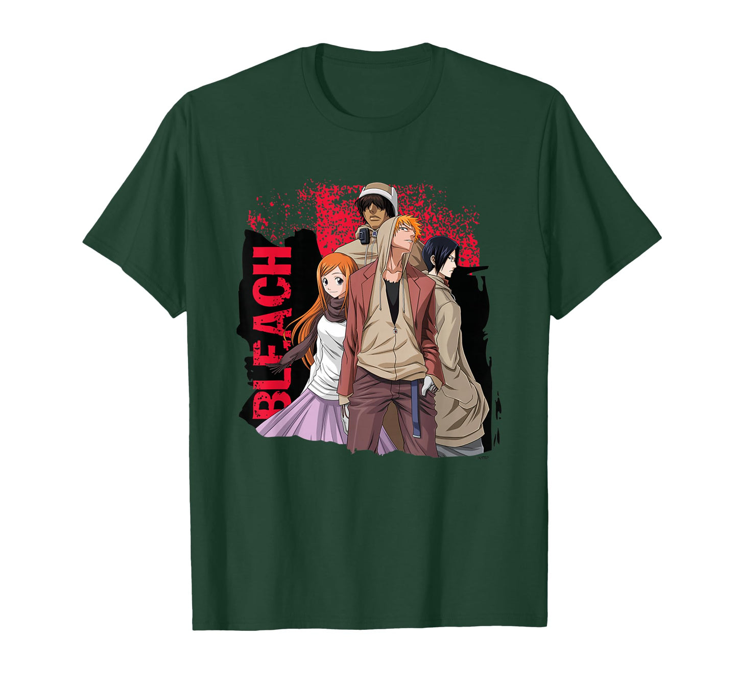 Bleach Ichigo Hood and Characters Streetwear Anime T-Shirt