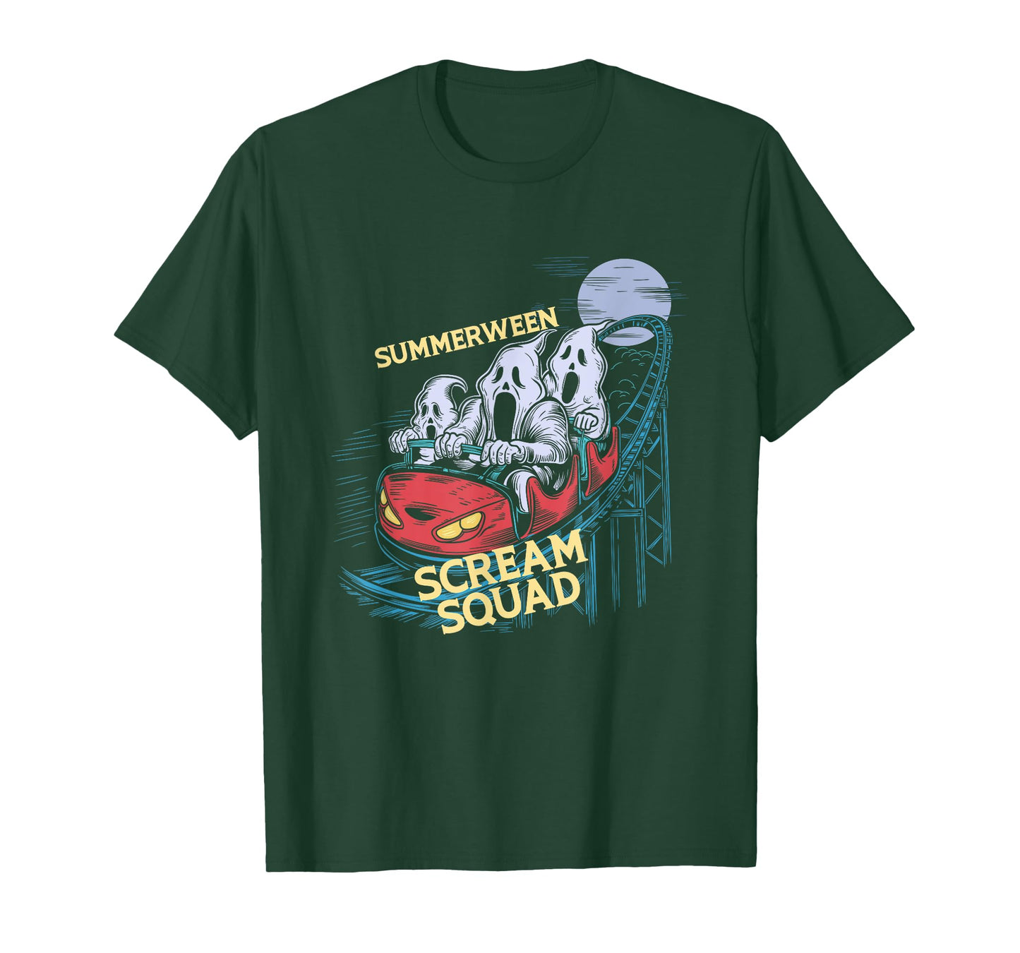Summerween Scream Squad Rollercoaster Halloween T-Shirt