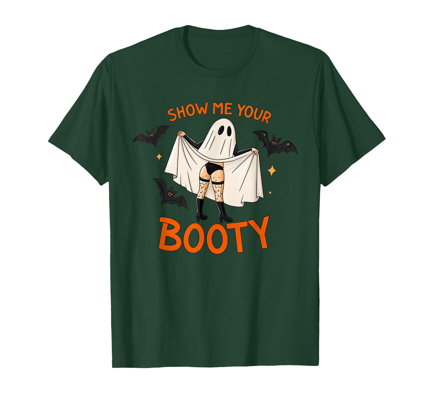 Funny Adult Humor Ghost Show Me Your Booty Halloween Party T-Shirt