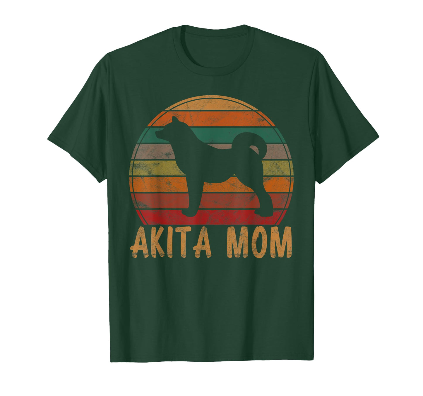 Retro Akita Mom Gift Akita Dog Owner Mother Pet Mama T-Shirt