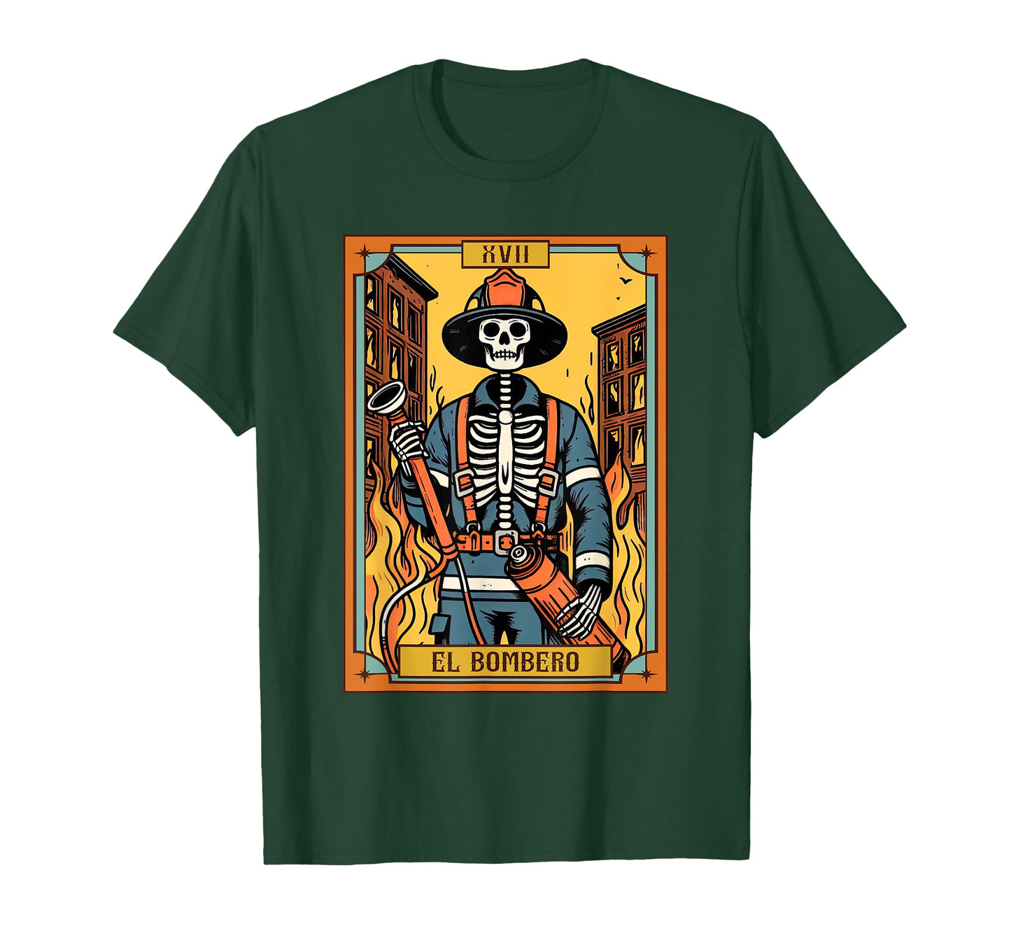 El Bombero Firefighter Fireman Firefighter Tarot Card T-Shirt