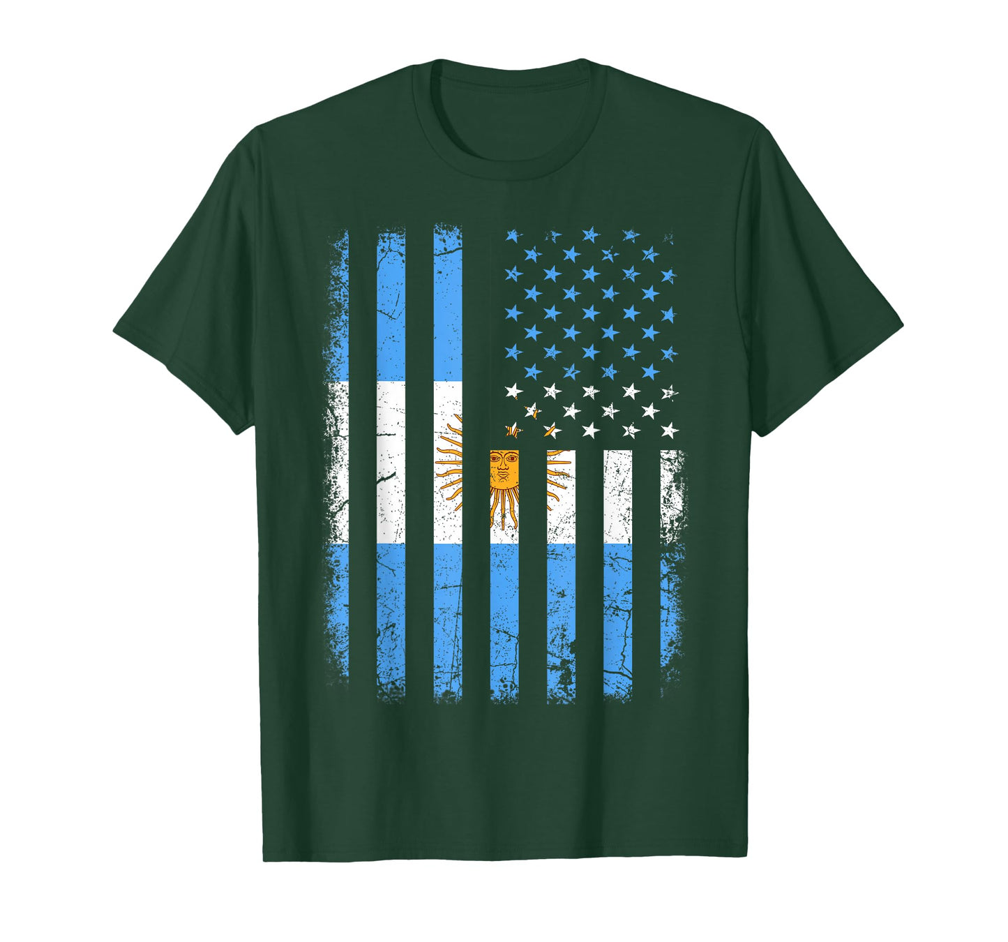 Argentinian American Flag Argentinian Roots Argentina Gift T-Shirt