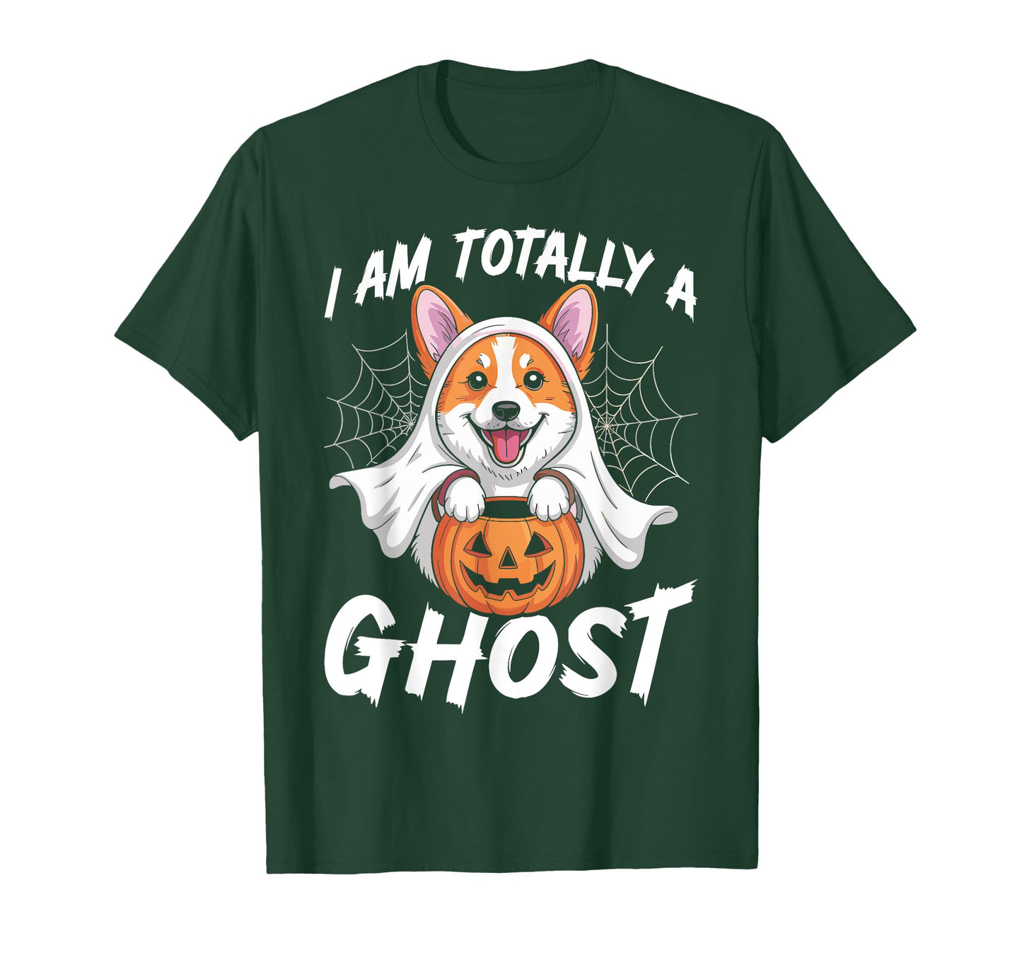 I Am Totally A Ghost Corgi Dog Halloween Trick or Treat T-Shirt