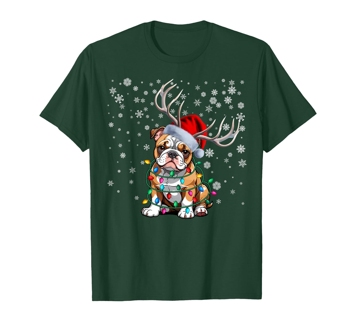 Ugly Christmas Pyjamas Sweater American Bulldog Dog Xmas T-Shirt