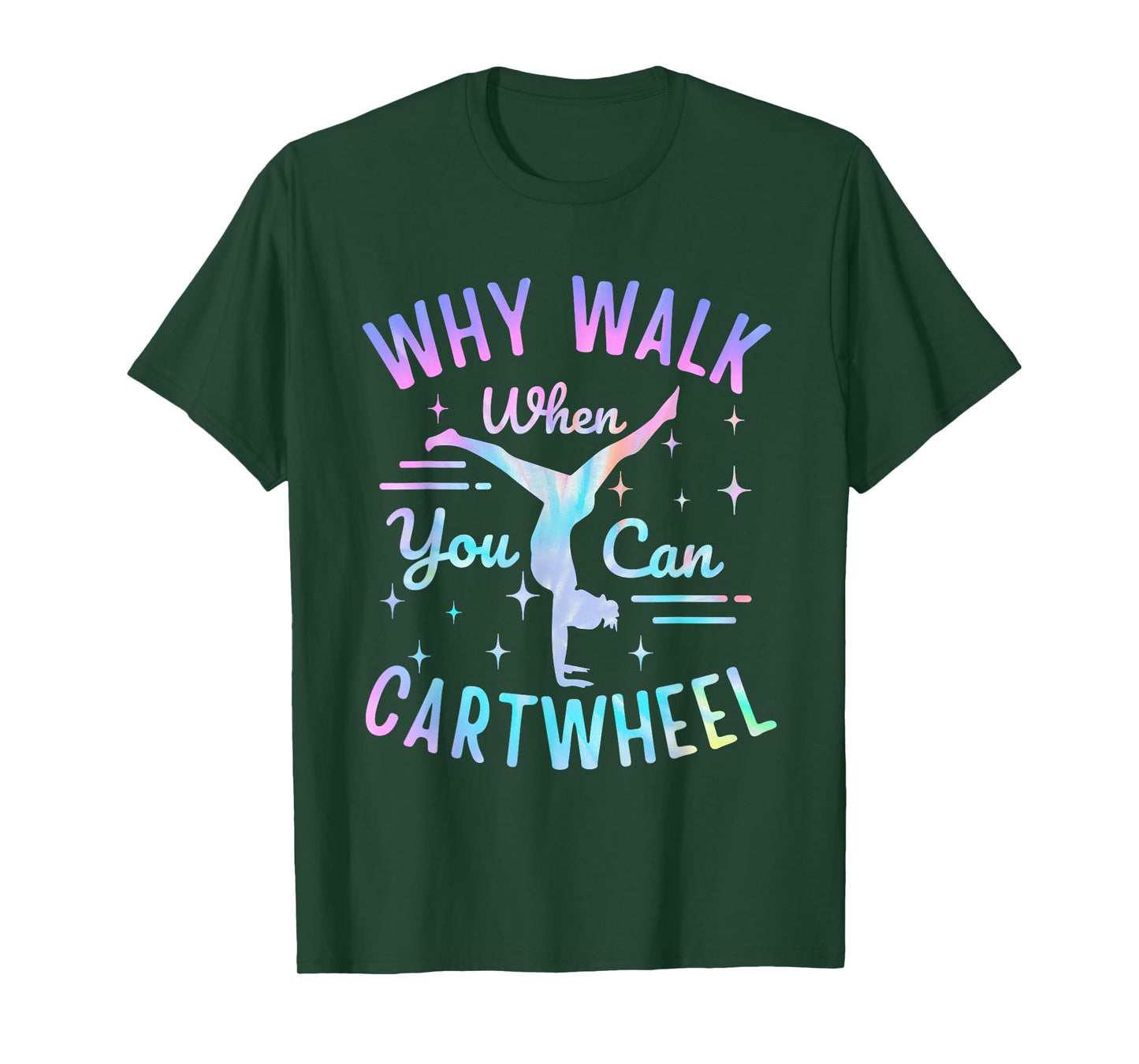 Gymnastics Art For Girls Women Tie Dye Cartwheel Gymnast T-Shirt