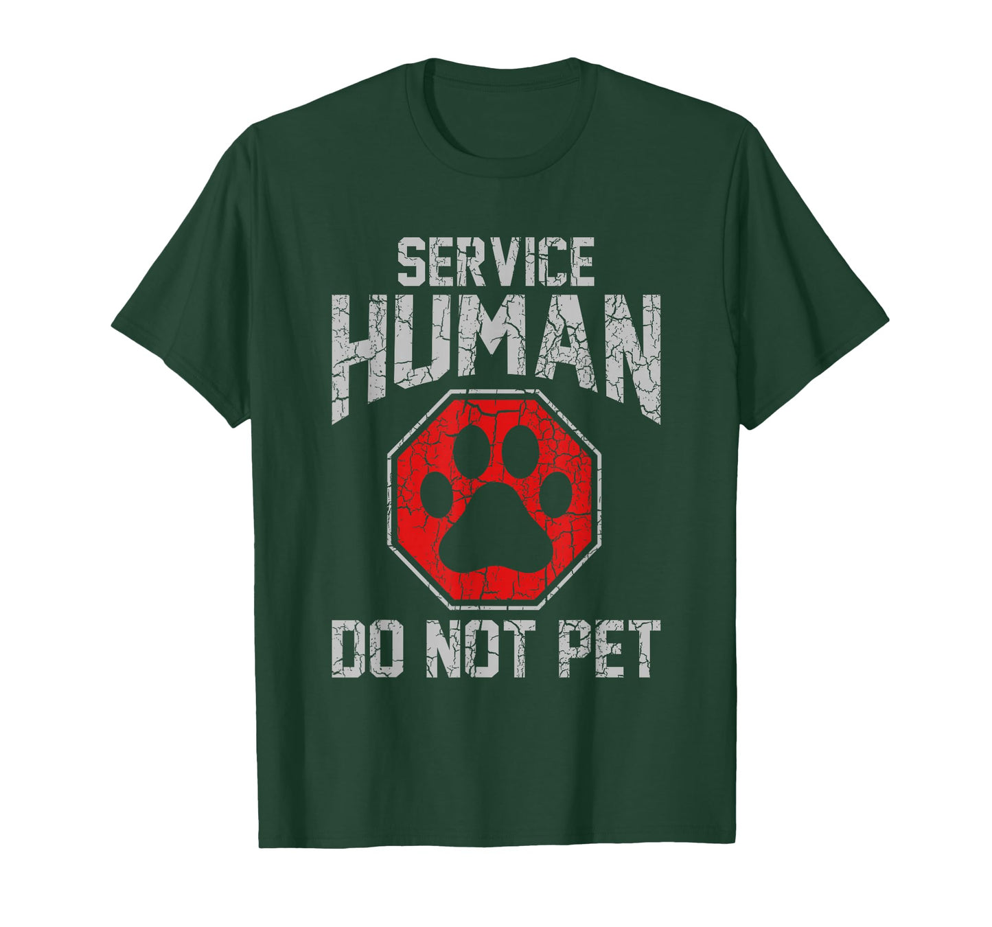 Service Dog Human Do Not Pet Funny Vintage Rescue Dog Owner T-Shirt