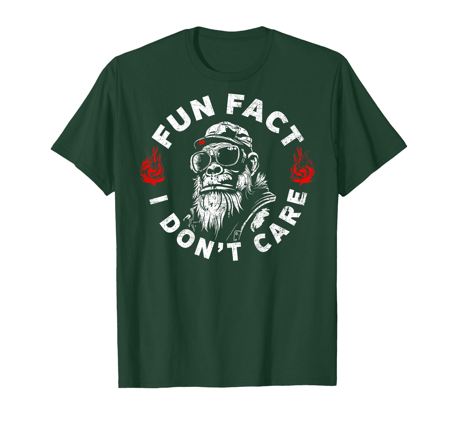 Fun Fact I Don't Care Cool Grandpa Swag Gorillas (ON BACK) T-Shirt