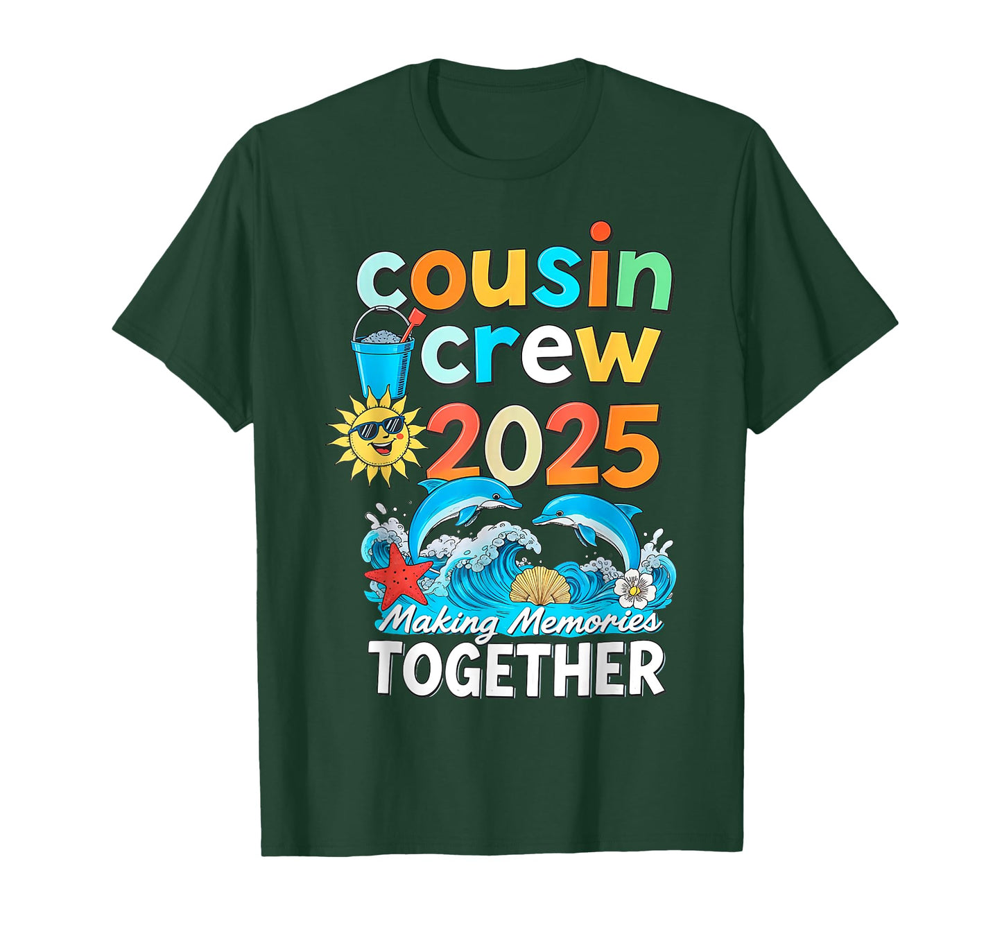Cousin Crew 2025 Family Trips Matching Summer Vacation Beach T-Shirt