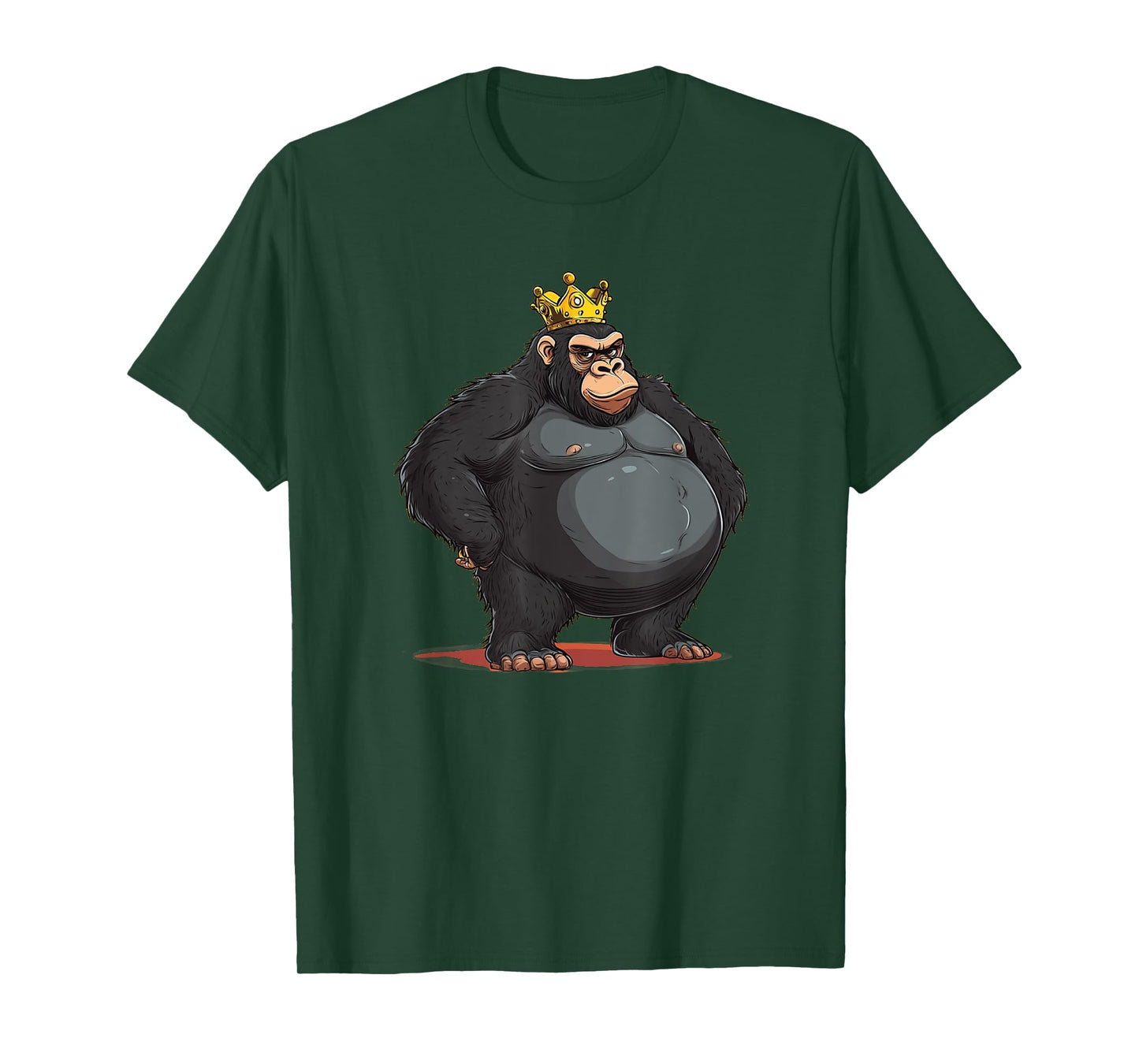 Fat Gorilla Monarch with Crown for a Royal Look T-Shirt