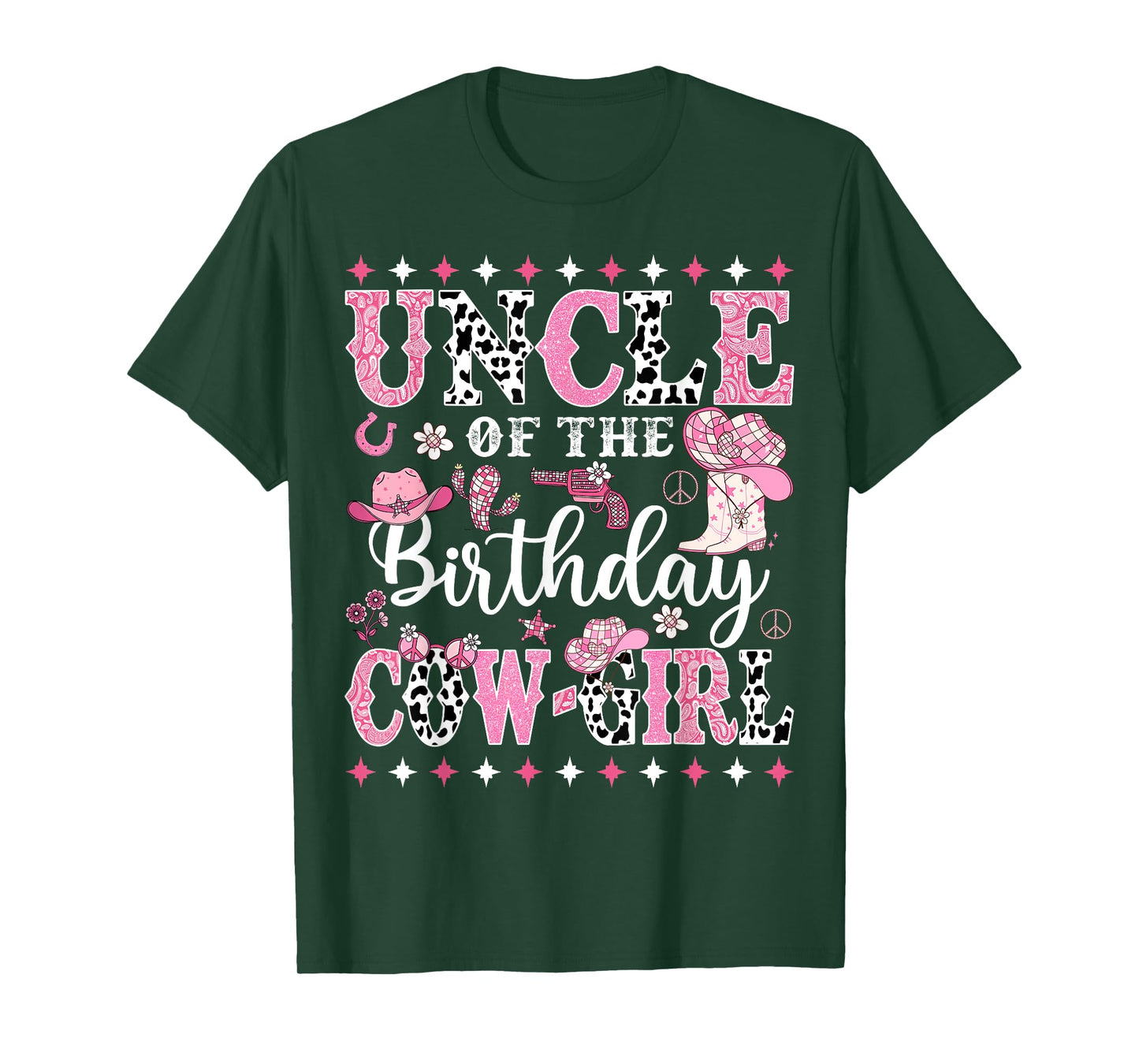 Uncle Of The Birthday CowGirl Rodeo CowGirl Birthday T-Shirt