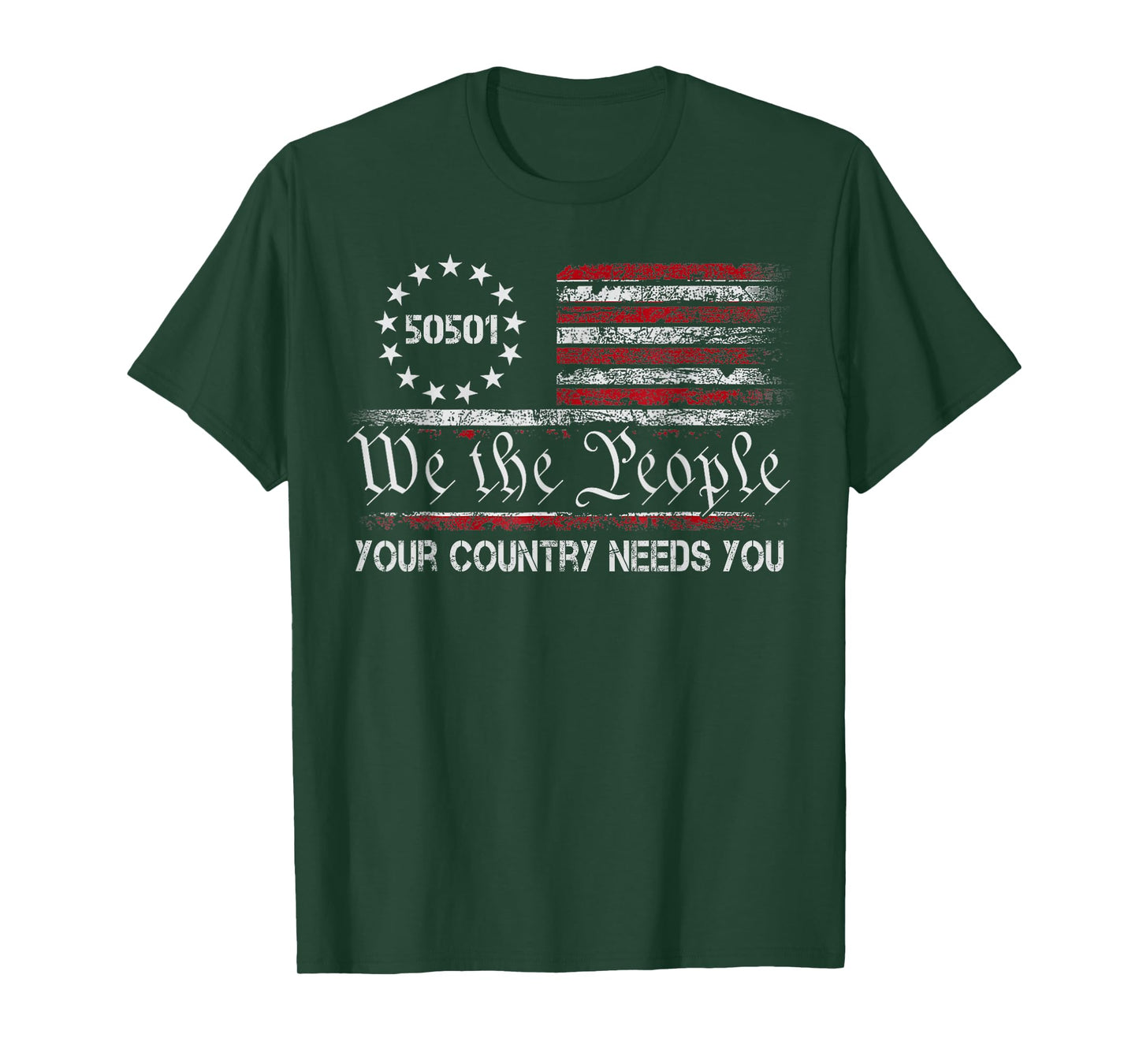 50501 Shirt Your Country Needs You American Flag T-Shirt